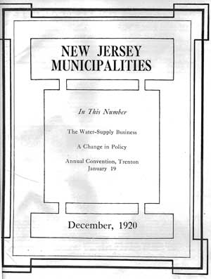 New Jersey Municipalities Magazine Cover
