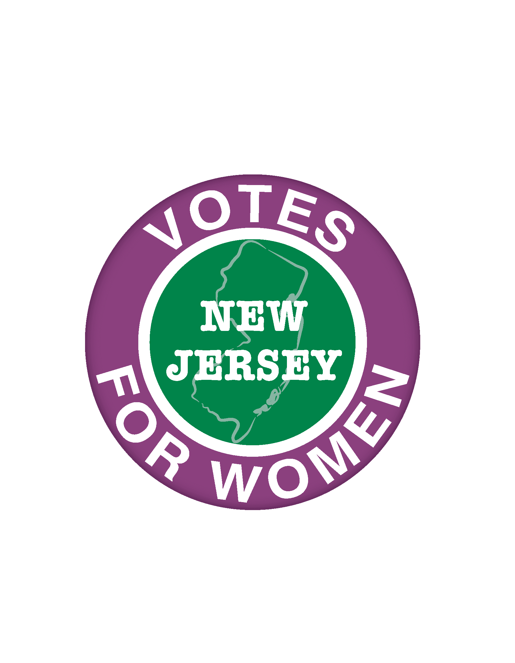 NJ Suffrage button New Jersey Votes for Women